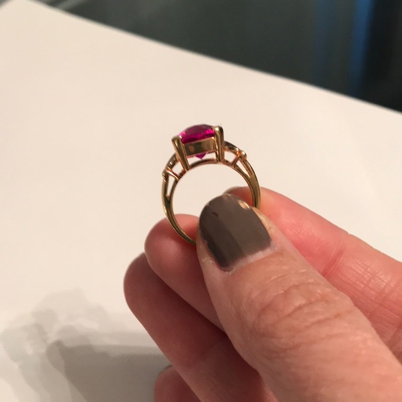 Ross Simons Pink rubellite earring, necklace, ring set - Picture 5 of 7